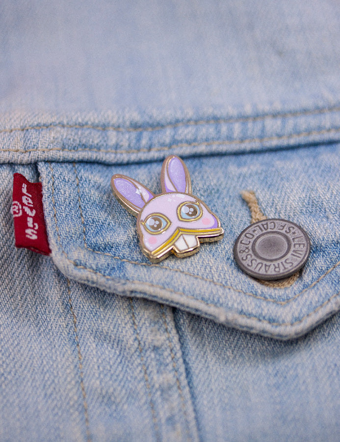 Bunny hood enamel Pin