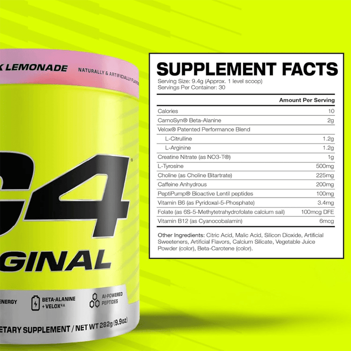 C4 Original Pre Workout Powder Pink Lemonade Flavor – 30 Servings - Beauty Tribe