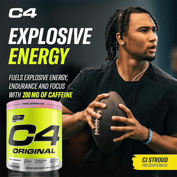 C4 Original Pre Workout Powder Pink Lemonade Flavor – 30 Servings - Beauty Tribe