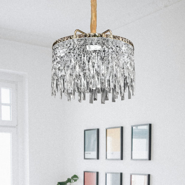 Ceiling Mounted Modern Gold Crystal Chandelier~4804