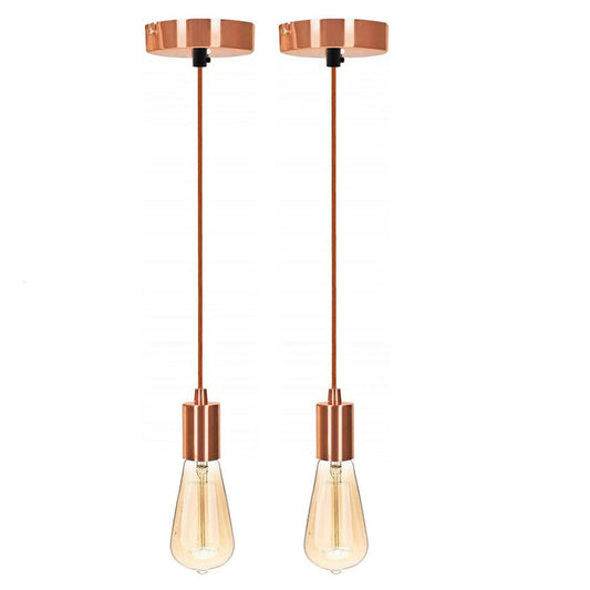 Ceiling Rose E27 Screw 2 Pendant Light Fabric Flex Lamp Holder~2486