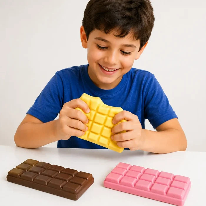 Chocolate Bar Squishy Toy – Slow Rise (6”) (1 count)