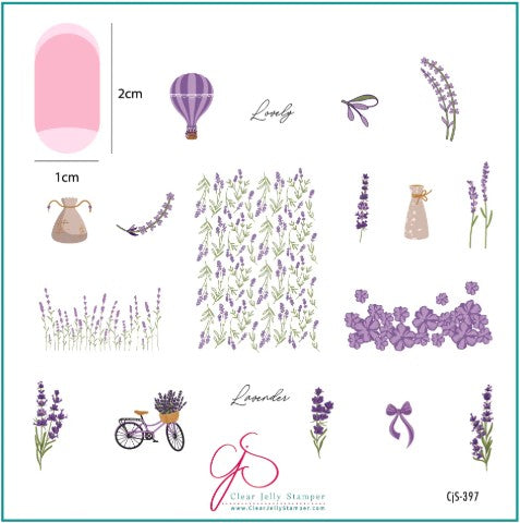 CJS-397 - Lavender Grove |  Clear Jelly Stamping