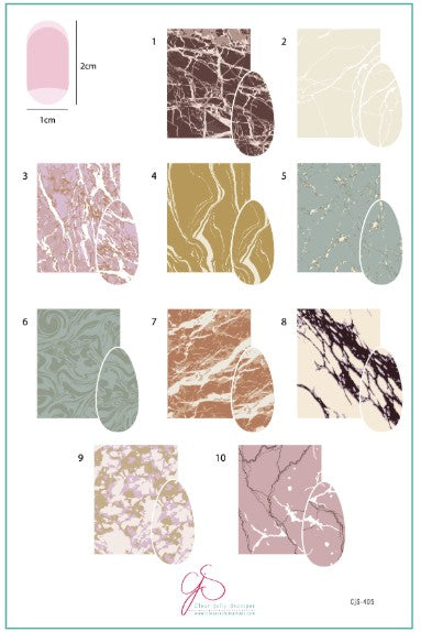 CJS-405 Marble Crush | Clear Jelly Stamping Plate