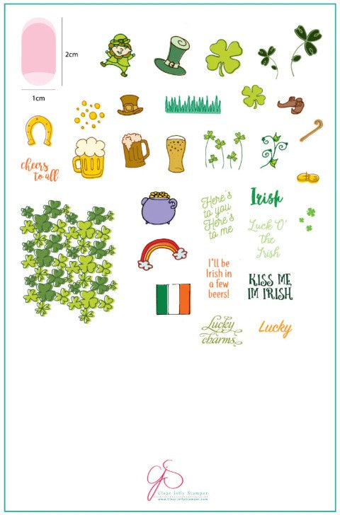 CJSH-014 The Luck of the Irish | Clear Jelly Stamping Plate