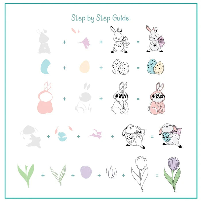 CjSH-110 - Tulip Tails |  Clear Jelly Stamping Plate