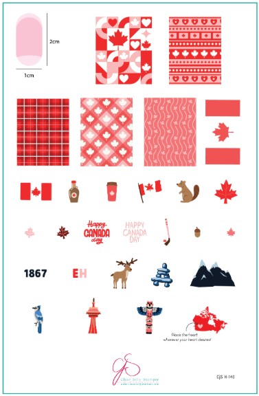 CJSH-140 The Great Canadian Mix | Clear Jelly Stamping Plate