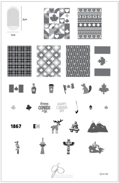 CJSH-140 The Great Canadian Mix | Clear Jelly Stamping Plate