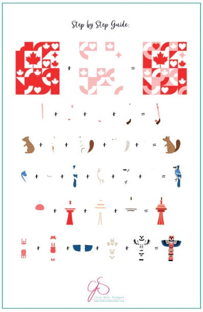 CJSH-140 The Great Canadian Mix | Clear Jelly Stamping Plate