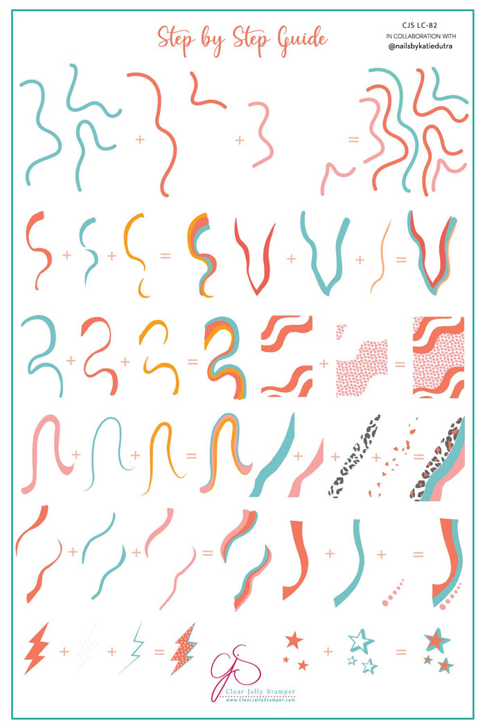 CJSLC-082 Funky Swirls | Clear Jelly Stamping Plate