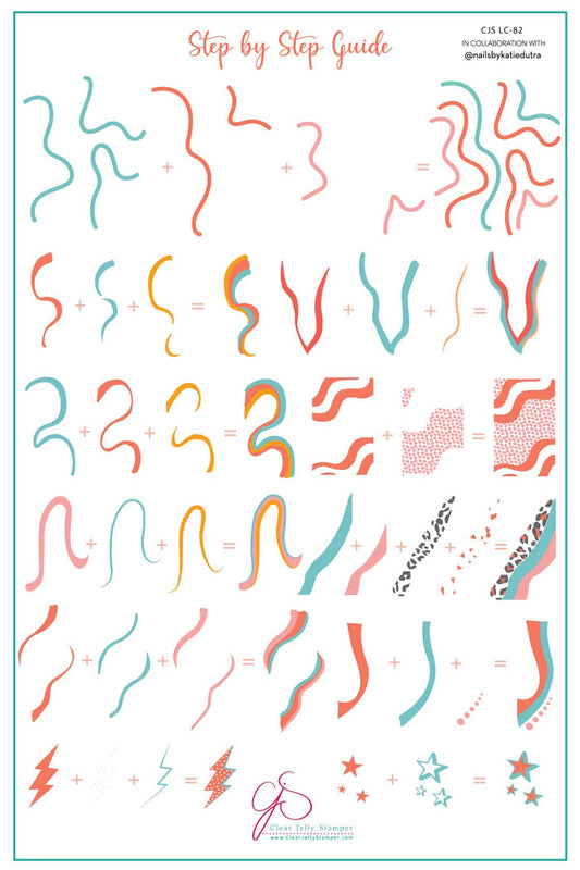 CJSLC-082 Funky Swirls | Clear Jelly Stamping Plate