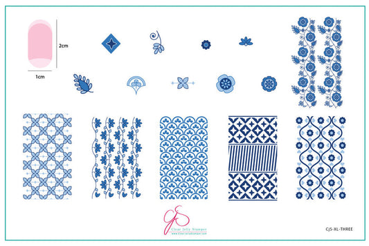 CJSXL-THREE ~ XL Collection | Clear Jelly Stamping Plate