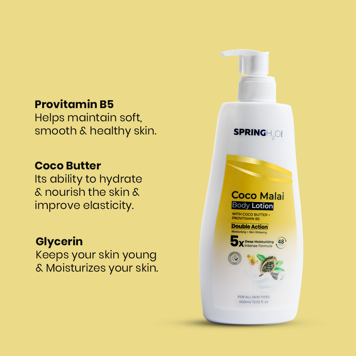 Coco Malai Body Lotion With Coco Butter + Provitamin B5-400 ML
