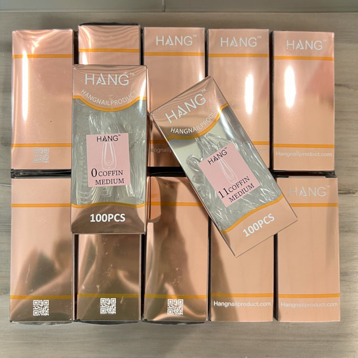 COFFIN MEDIUM Premium HANG Gel X Tips - Refill