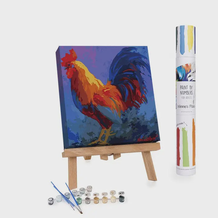 Colorful Rooster Bob - Diy Paint By Numbers Kit