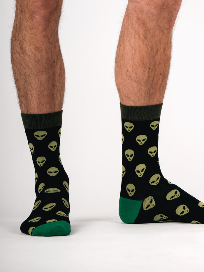 Cosmic Crew Socks | Alien Heads-Image 2