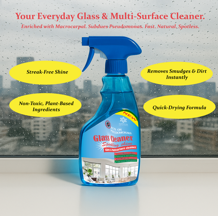 CRYSTAL™ | Glass Cleaner - Macrocarpal™ | Plant Alcohol | Lemon • Vinegar | Clear | Bright | Sparkling