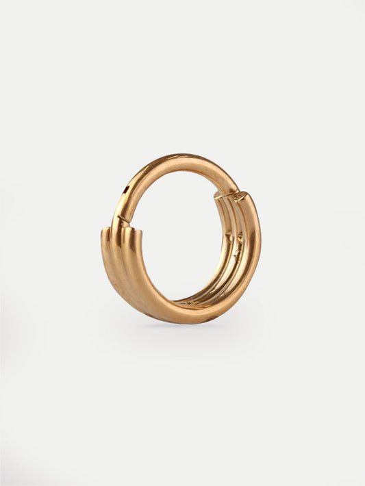 Cuff Style Hinged Ring 16G | Gold-Image 1