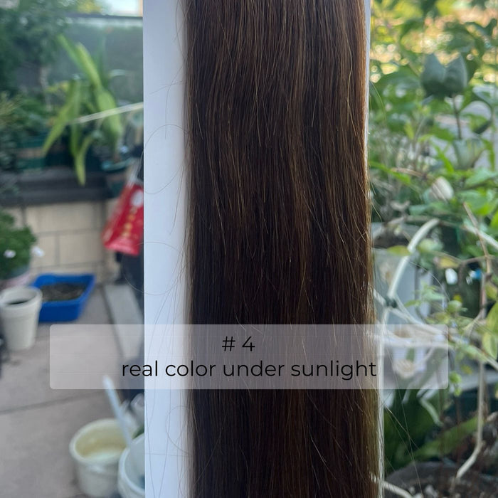 Dark Brown #4 Straight Weft Hair Extensions – 100% Remy Human Hair | 100g Bundle | 10’’–30’’ | Sew-In & DIY | Reusable