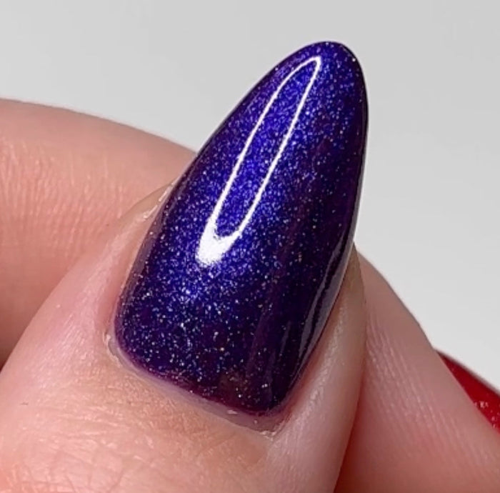 DND DC Mermaid Soak off Gel in holographic glitter - #250 Dark Indigo