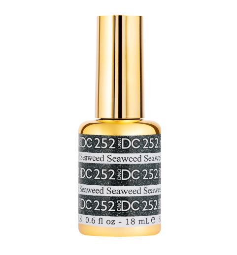 DND DC Mermaid Soak off Gel in holographic glitter - #252 Seaweed