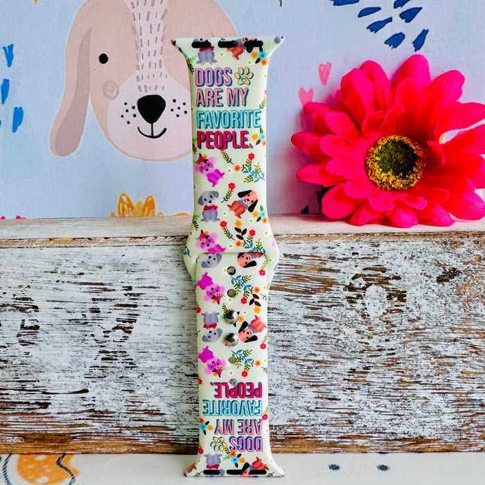 Dogs Are My Favorite People Print Silicone Band For Apple Watch