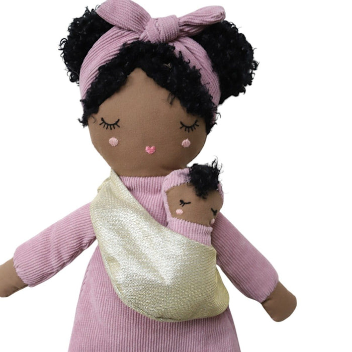 Le Petit Souk - Doll -  Nicole The Mama W/Baby - Close Look