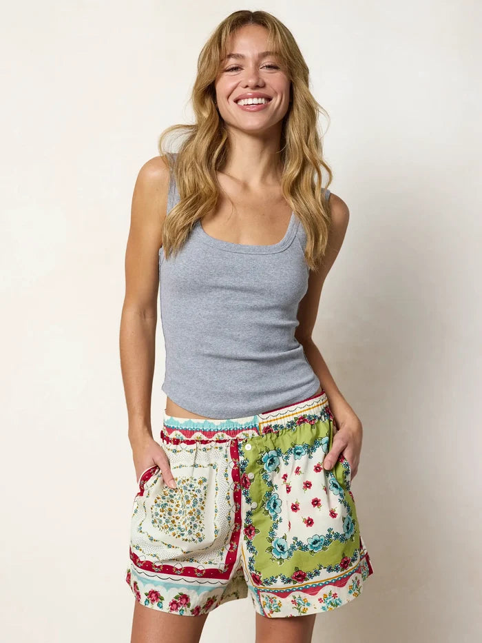 Dream On Cotton Boxer Shorts - Pink Handkerchief-view 2