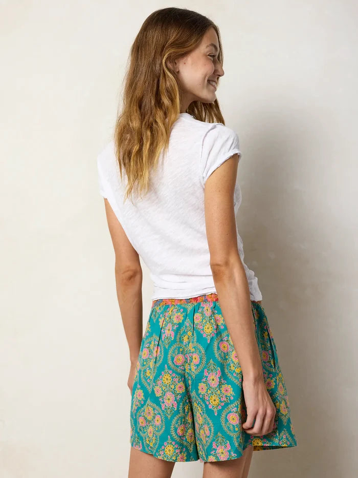 Dream On Cotton Boxer Shorts - Teal Willow Medallion-view 4