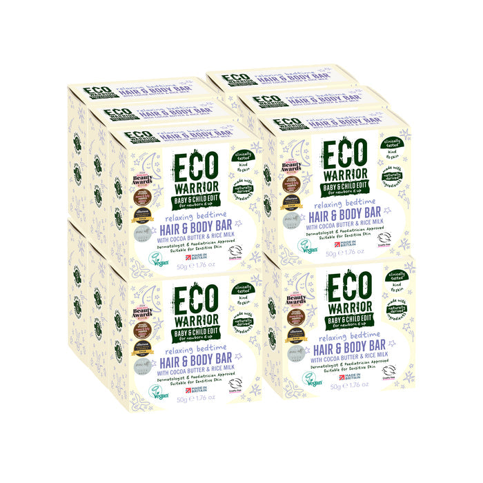 Eco Warrior Baby Edit Relaxing Bedtime Hair & Body Bar 50g - Case of 12