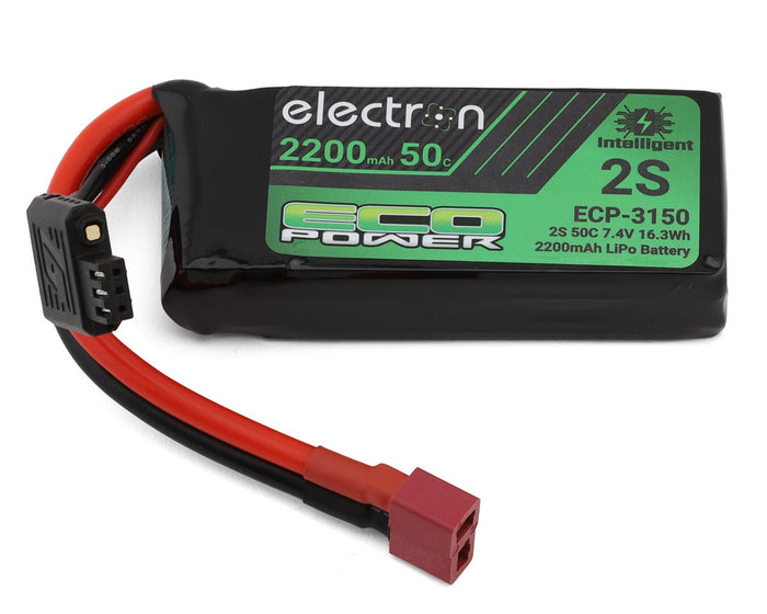 ECP-3150 EcoPower "Electron" 2S 50C Intelligent LiPo Battery w/T-Style Connector (7.4V/2200mAh)