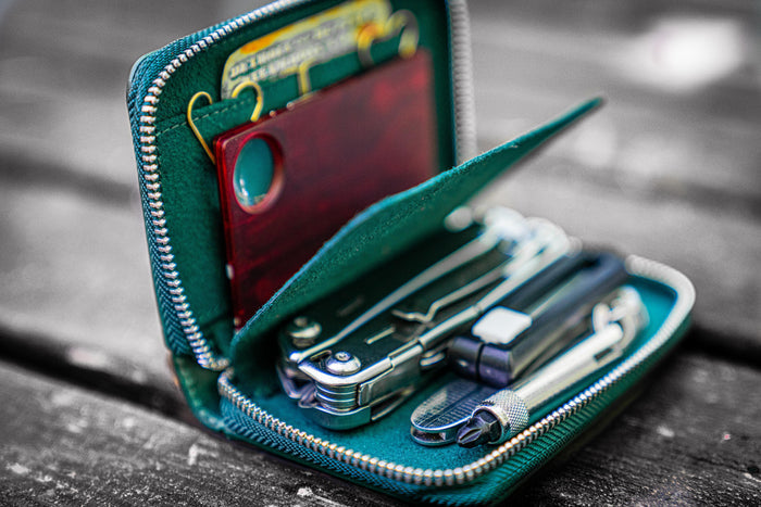 EDC Wallet - Crazy Horse Forest Green