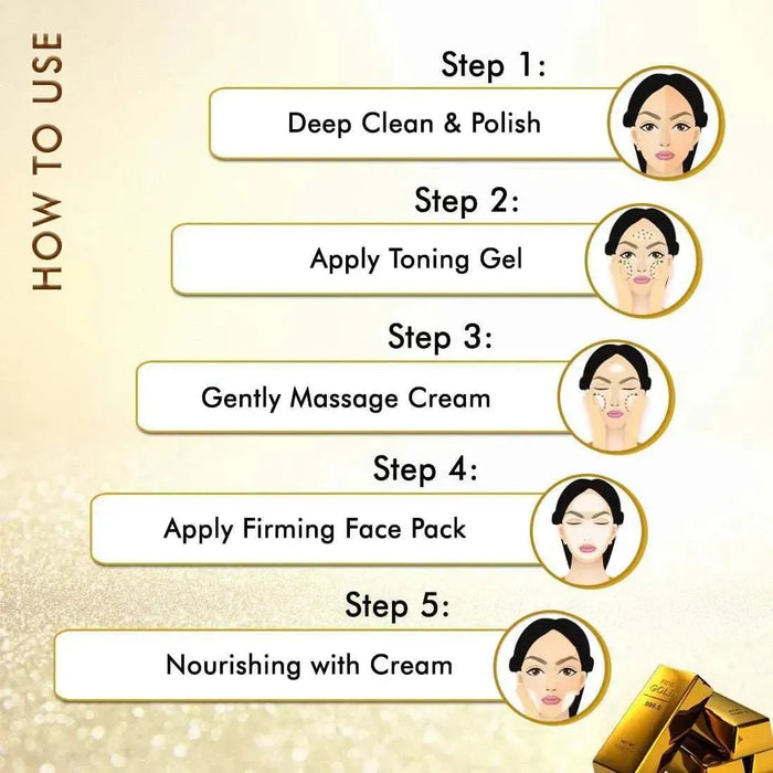 Envie Gold Facial Kit- White & Bright, Instant Radiance Shine & Youthful Glow for Women All Skin Types - Keya Seth Aromatherapy
