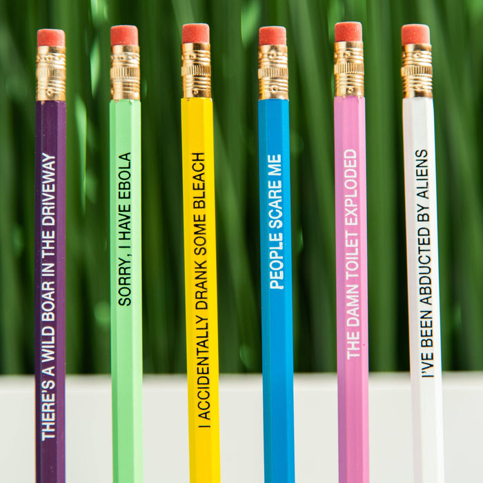 Excuse Pencils for Introverts Original | Funny Pencils