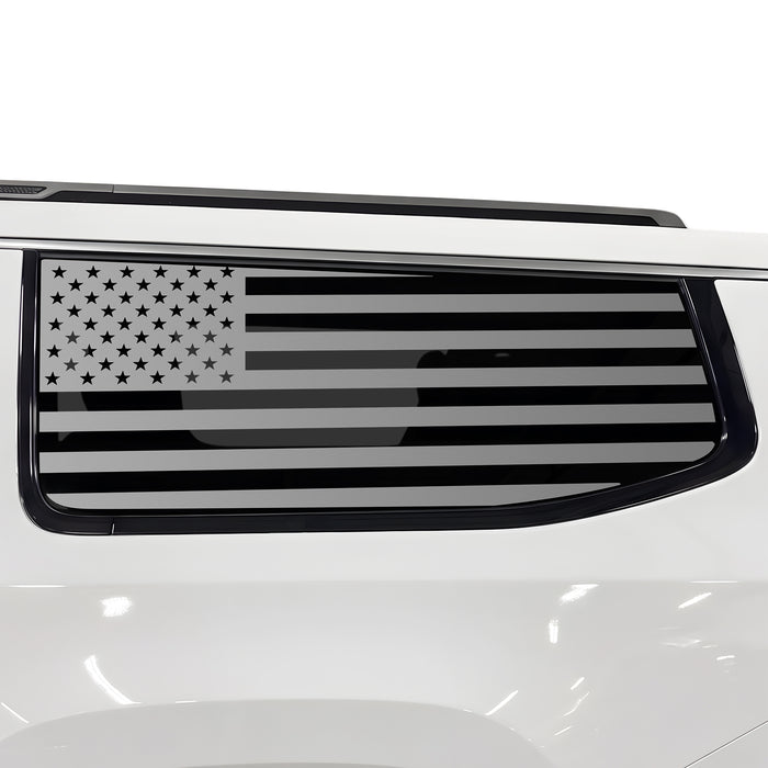 Fits Jeep Grand Wagoneer L 2022-2027 Quarter Window American Flag Vinyl Decal Stickers