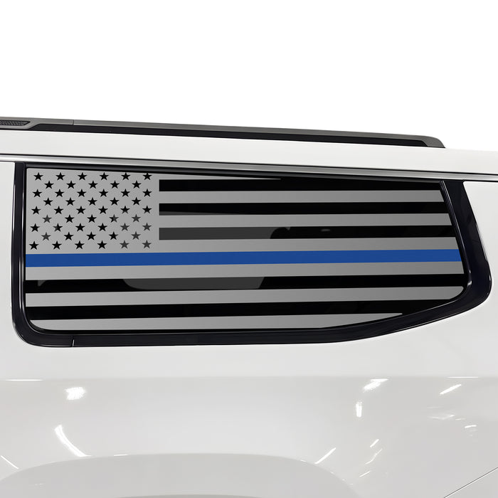 Fits Jeep Grand Wagoneer L 2022-2027 Quarter Window American Flag Vinyl Decal Stickers - Bogar Tech Designs