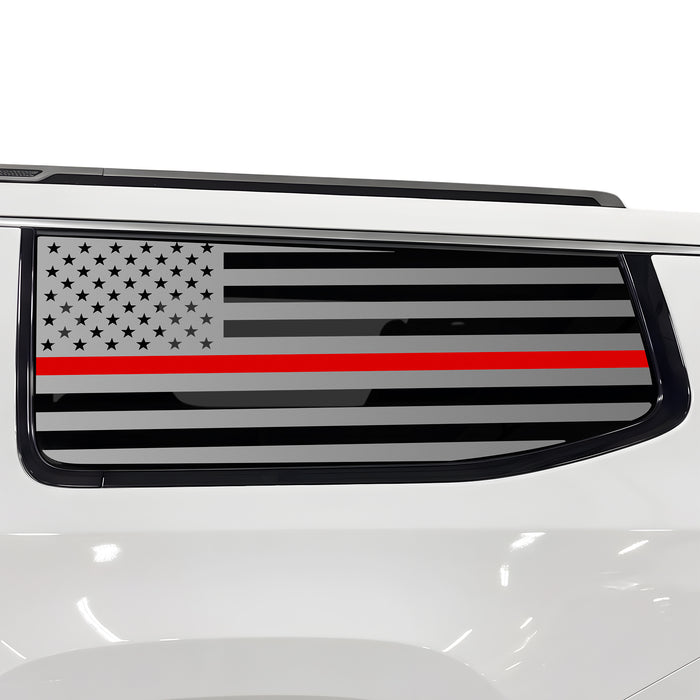 Fits Jeep Grand Wagoneer L 2022-2027 Quarter Window American Flag Vinyl Decal Stickers - Bogar Tech Designs