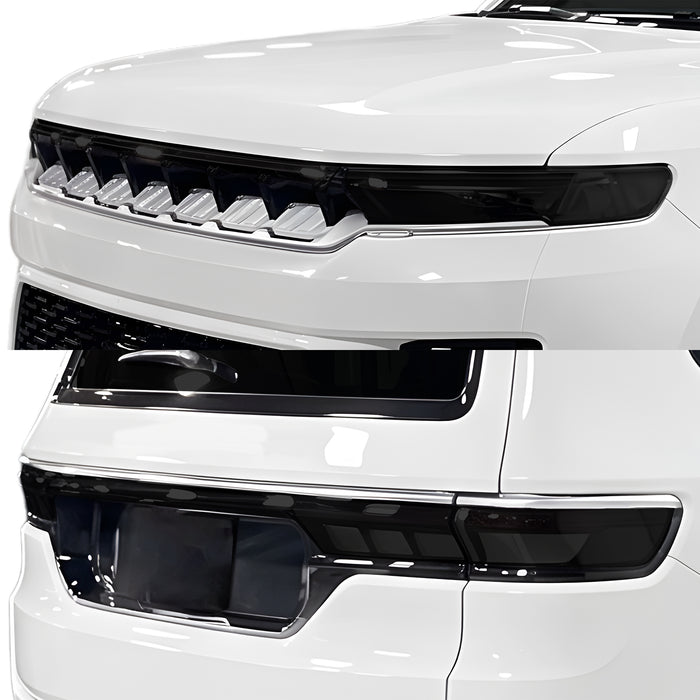 Fits Jeep Grand Wagoneer L 2026-2027 Full Headlight Taillight Precut Smoked PPF Tint Kit Film Overlay  - Bogar Tech Designs