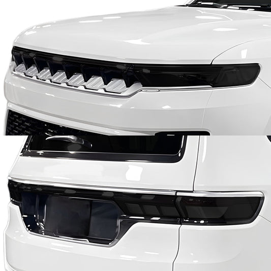 Fits Jeep Grand Wagoneer L 2026-2027 Full Headlight Taillight Precut Smoked PPF Tint Kit Film Overlay  - Bogar Tech Designs
