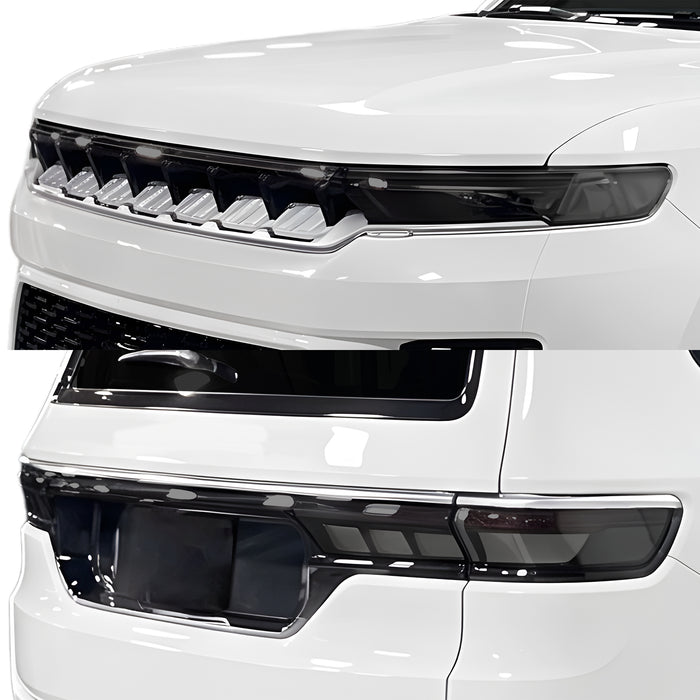 Fits Jeep Grand Wagoneer L 2026-2027 Full Headlight Taillight Precut Smoked PPF Tint Kit Film Overlay  - Bogar Tech Designs