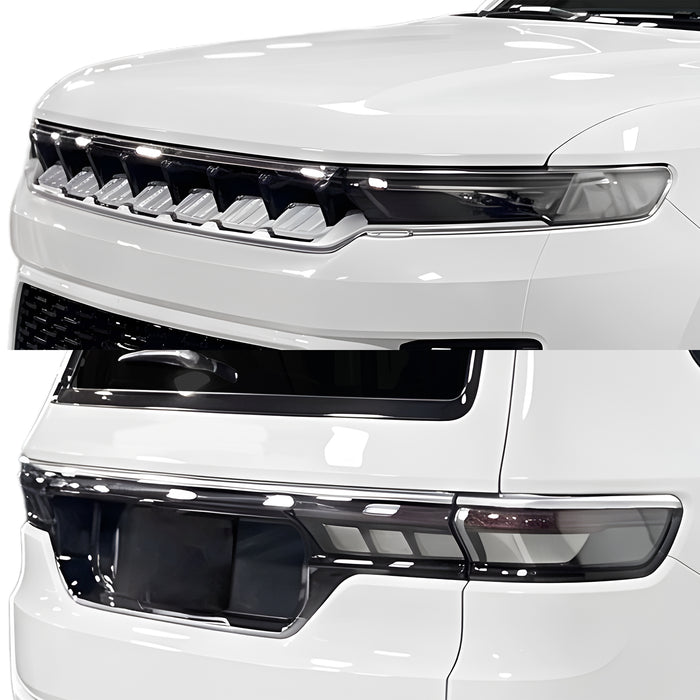 Fits Jeep Grand Wagoneer L 2026-2027 Full Headlight Taillight Precut Smoked PPF Tint Kit Film Overlay  - Bogar Tech Designs