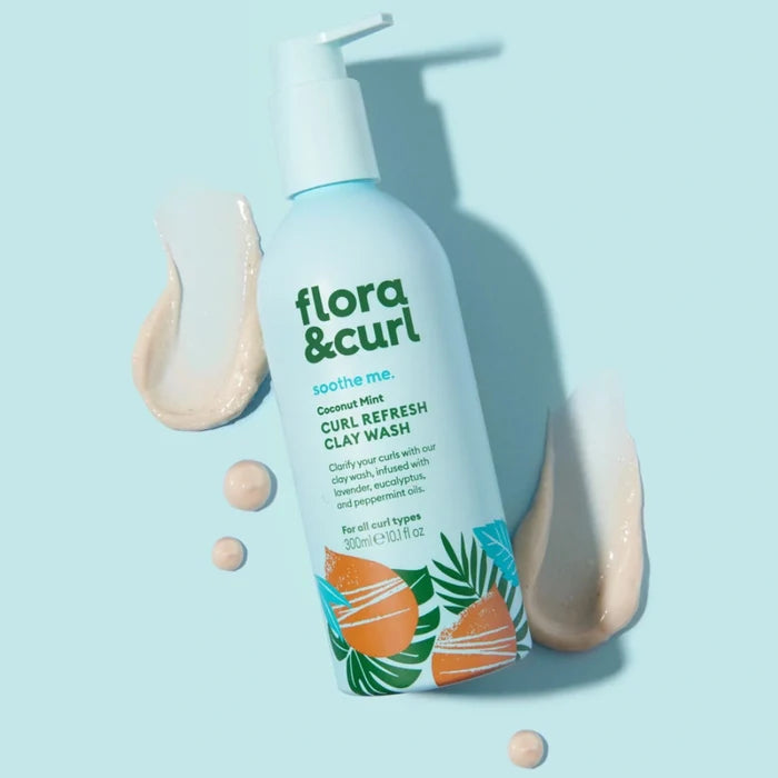 Flora & Curl Coconut Mint Curl Refresh Clay Wash
