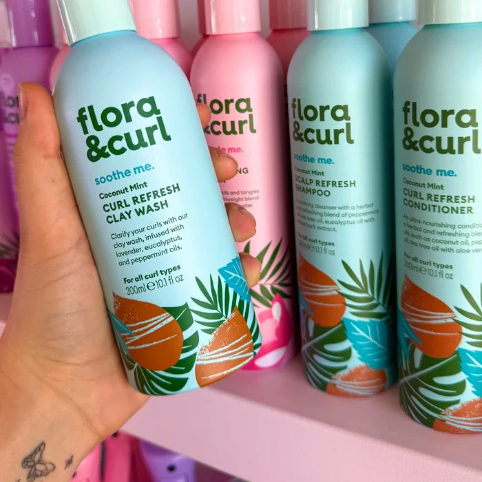 Flora & Curl Coconut Mint Curl Refresh Clay Wash