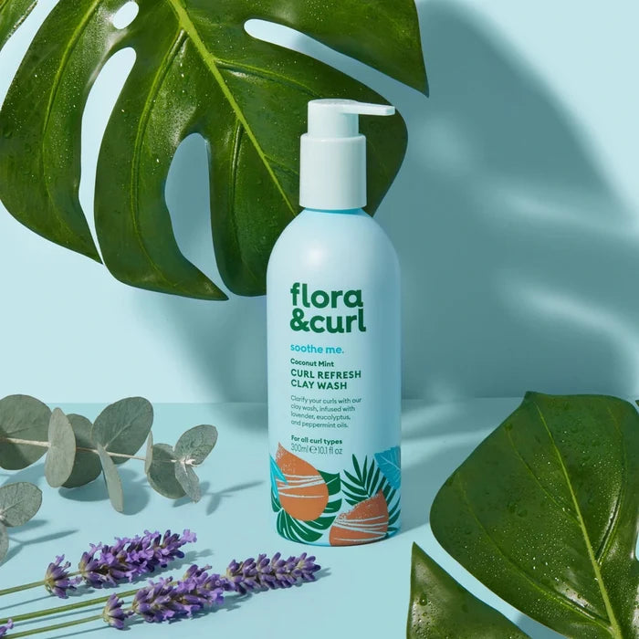 Flora & Curl Coconut Mint Curl Refresh Clay Wash