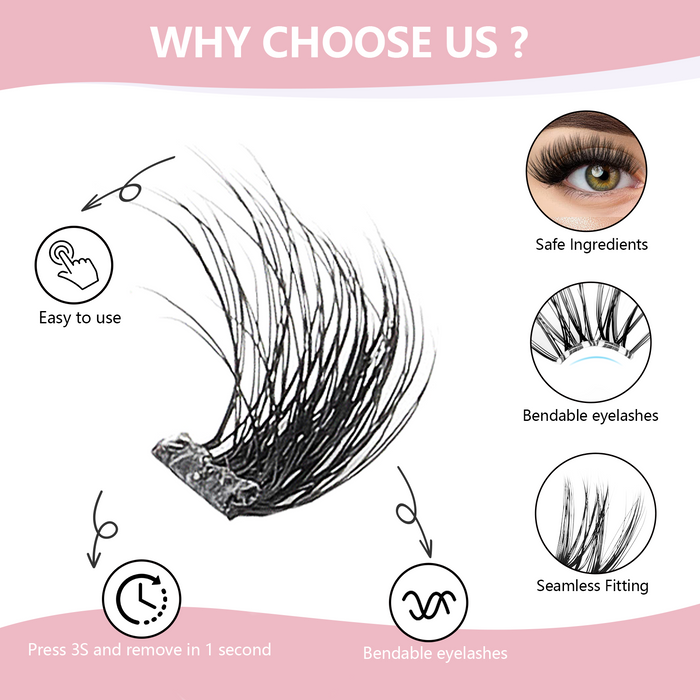 Fluffy Mini Lashes — No Glue, All Drama