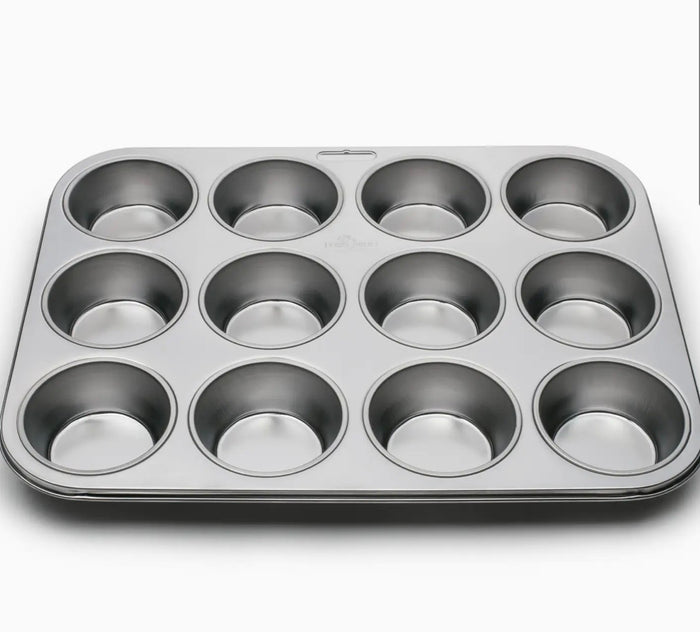 Fox Run Stainless Steel 12 Cup Muffin Pan 10.5”x13.75”