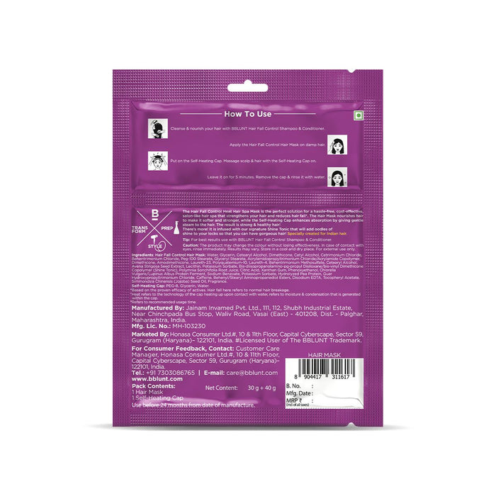 Freebie - Hair Fall Control Heat Hair Spa Mask with Pea Protein & Caffeine for Salon-Like Hair Spa at Home - 70 g