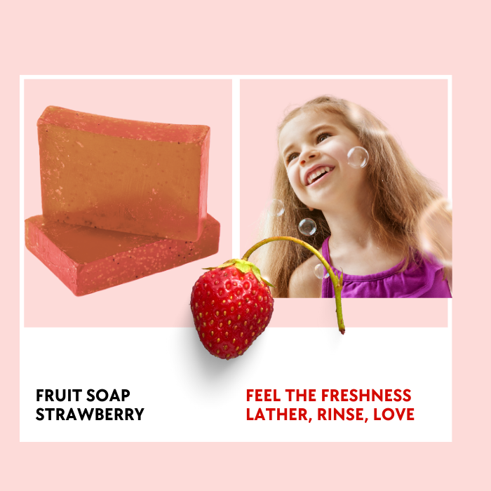 Fruit Soap- Strawberry 75gm