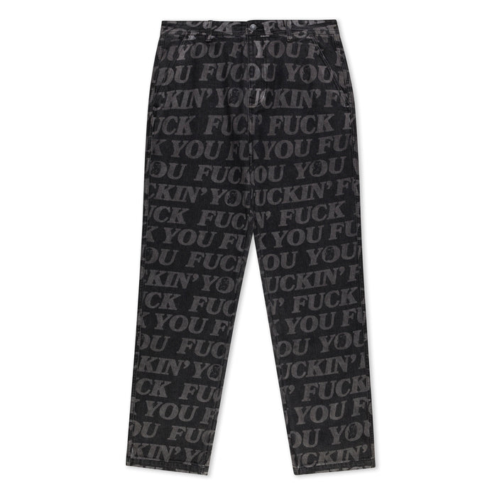 RIPNDIP F.U.F.F. Washed Denim Pants (Black)
