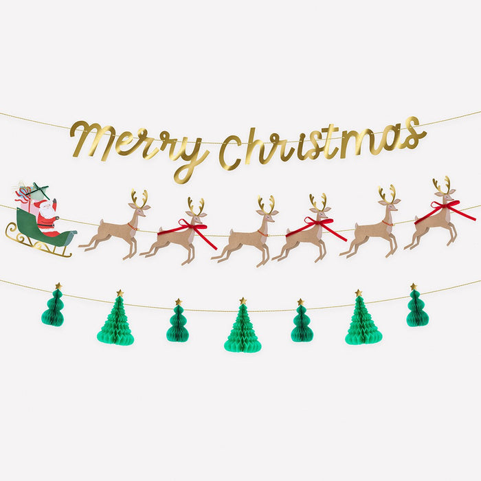 Meri Meri - Garland - Santa, Sleigh & Reindeer